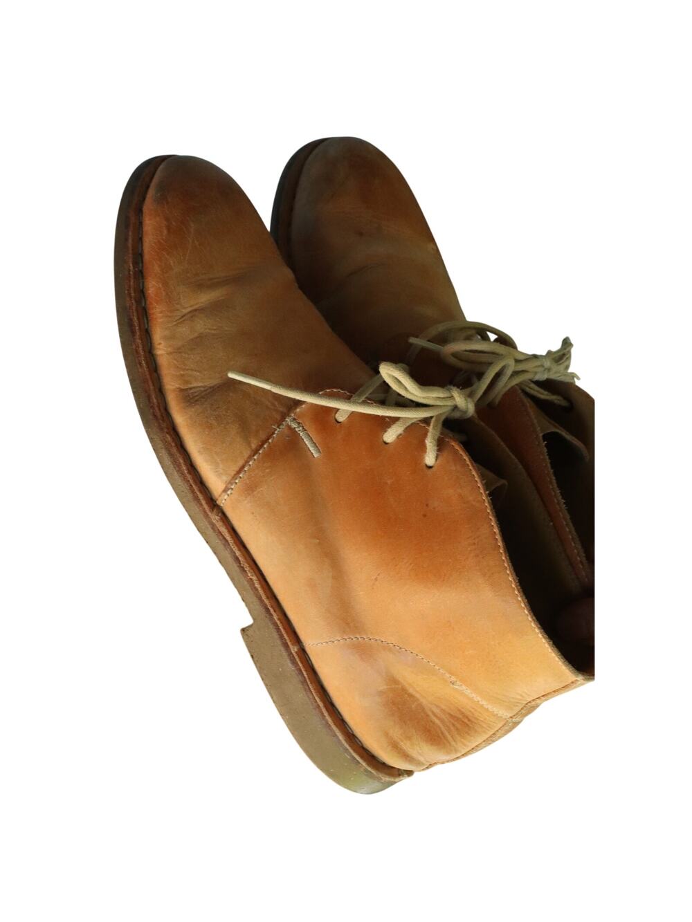 Cole Haan Ankle Boots Mens 10 Tan Leather Chukka Desert Distressed Worn Hipster